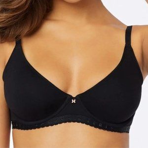 Savage x Fenty Black Cotton Jersey Unlined Bra